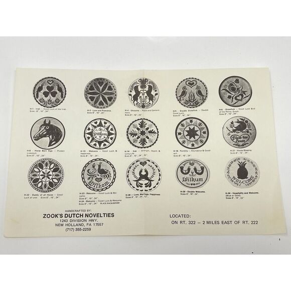 Jacob Zook’s Pennsylvania Dutch Hex Sign 7.5" 8” Double Distelfink Birds Luck - Picture 4 of 4
